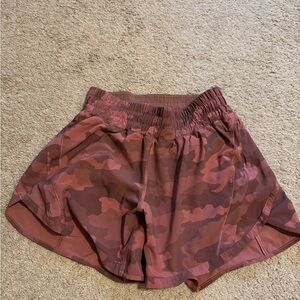 Track That Short lululemon athletica Women's Camo Athletic Shorts Rose 5” inseam